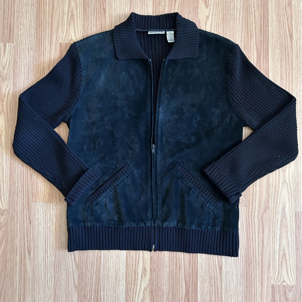 Chico's Black Ribbed Knit Jacket